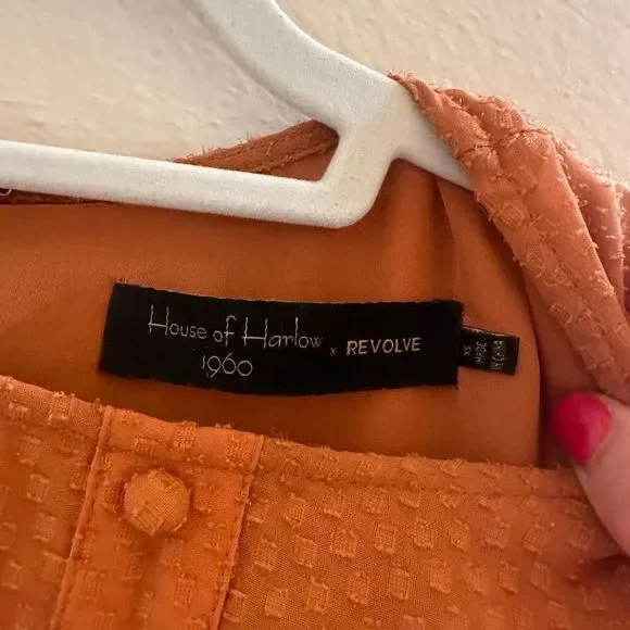 Orange with Ruffles House of Harlow Dress - Picture 5 of 8